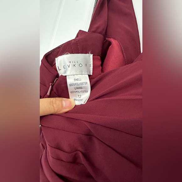 Bill levkoff 1162 bridesmaids dress in burgundy size 12 - Picture 4 of 6